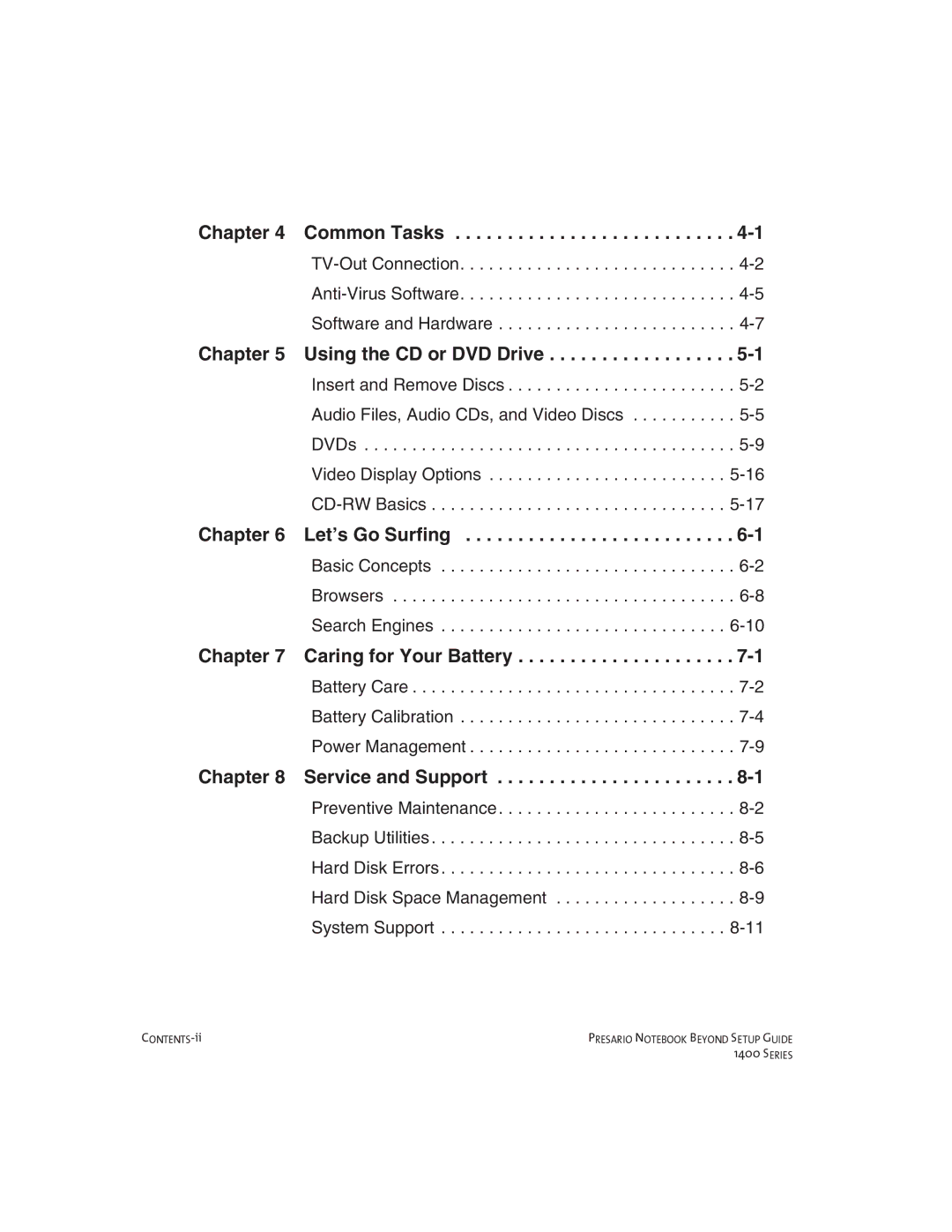 Compaq 1400 manual Common Tasks 