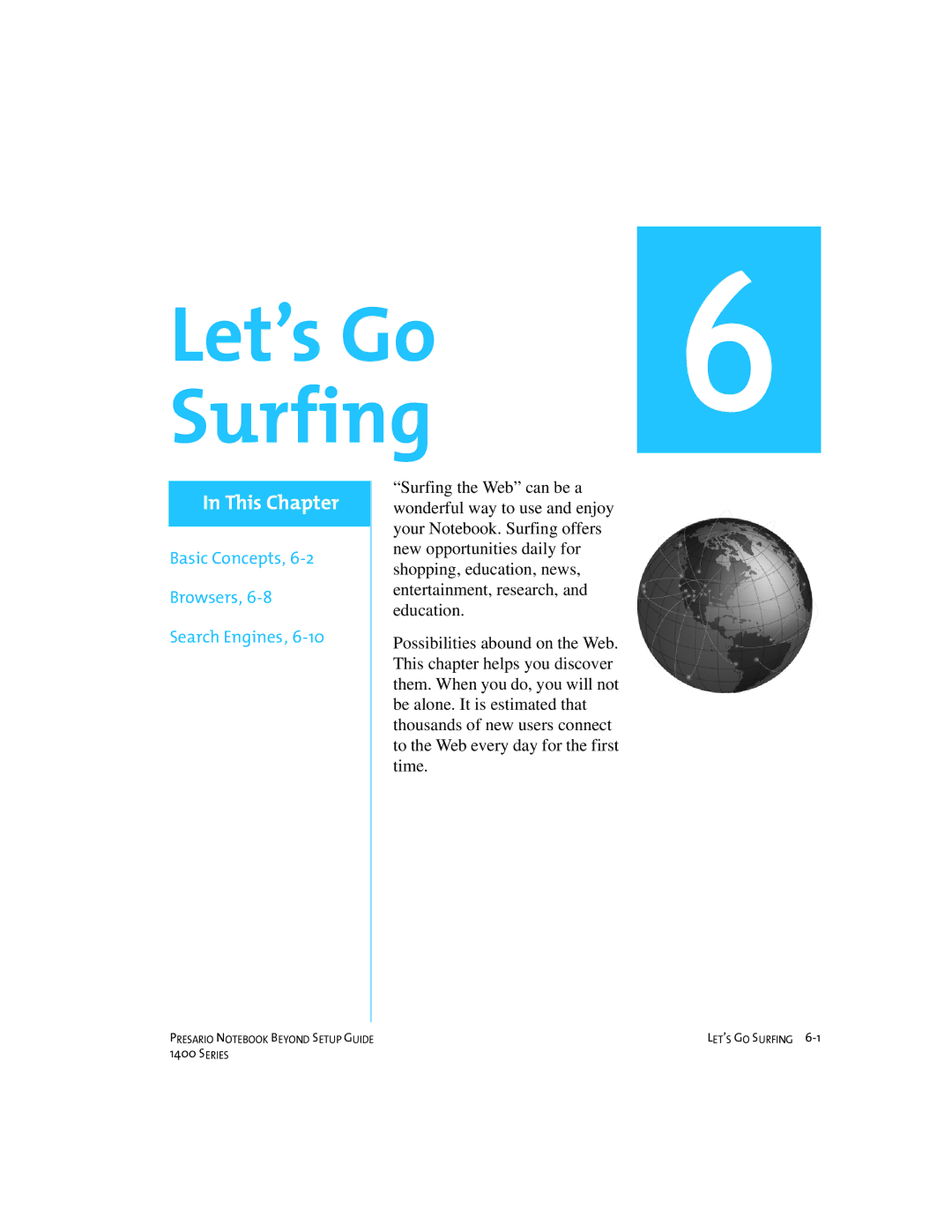 Compaq 1400 manual Let’s Go Surfing 