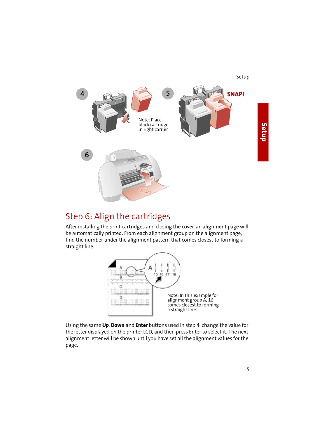 Compaq 1400P manual Align the cartridges 