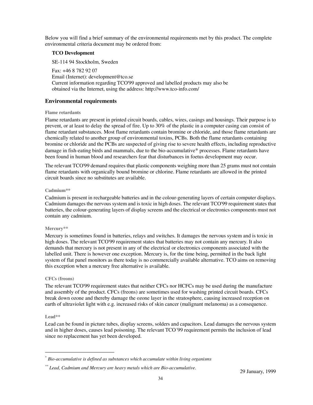 Compaq 1501 manual Environmental requirements 