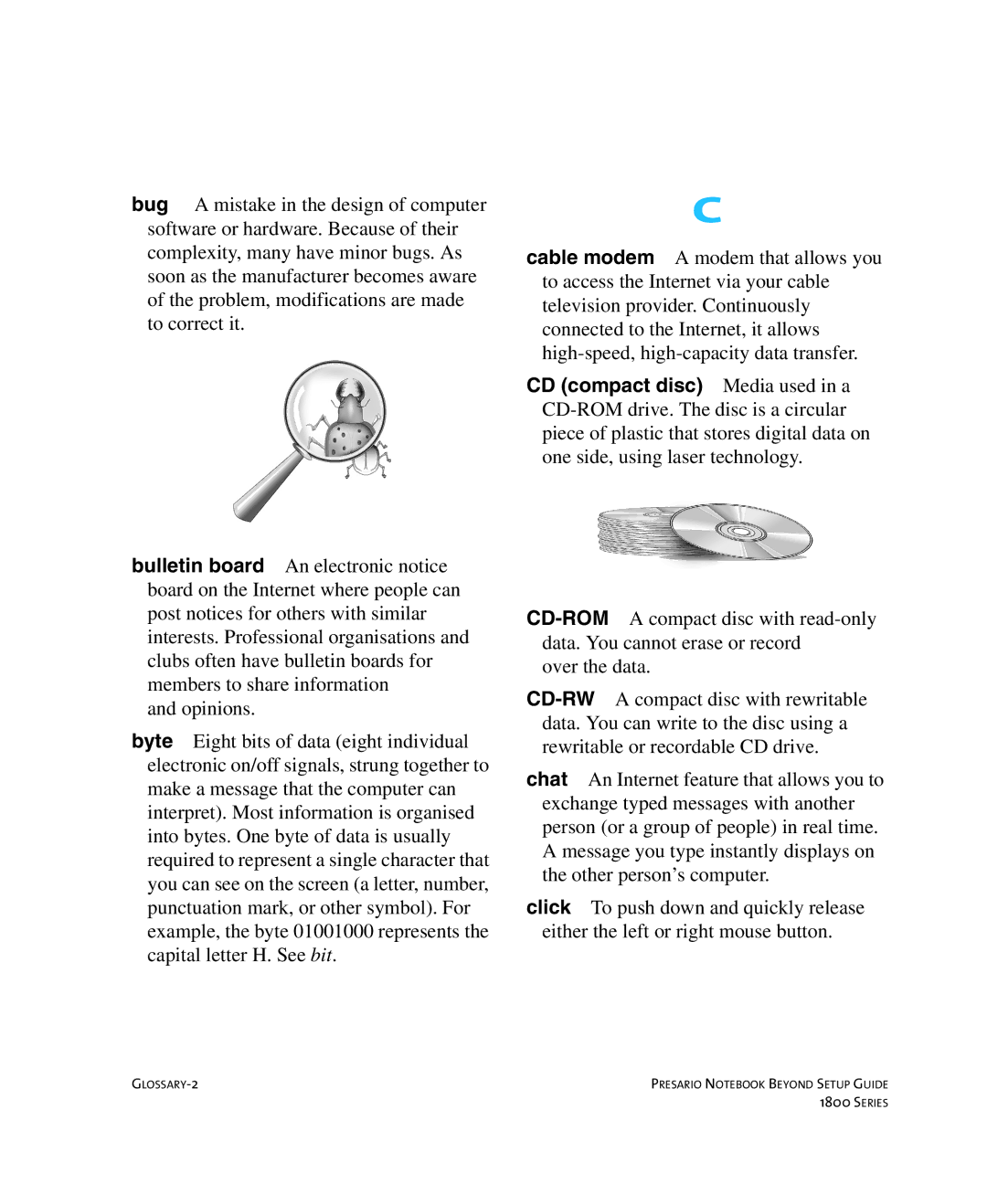 Compaq 1800 manual GLOSSARY-2 