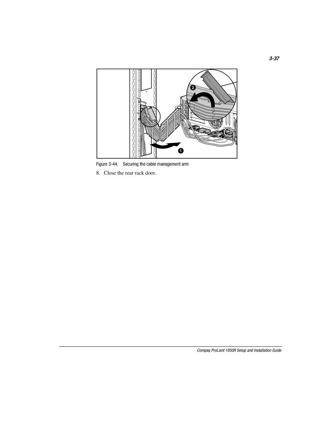 Compaq 1850R manual Close the rear rack door 