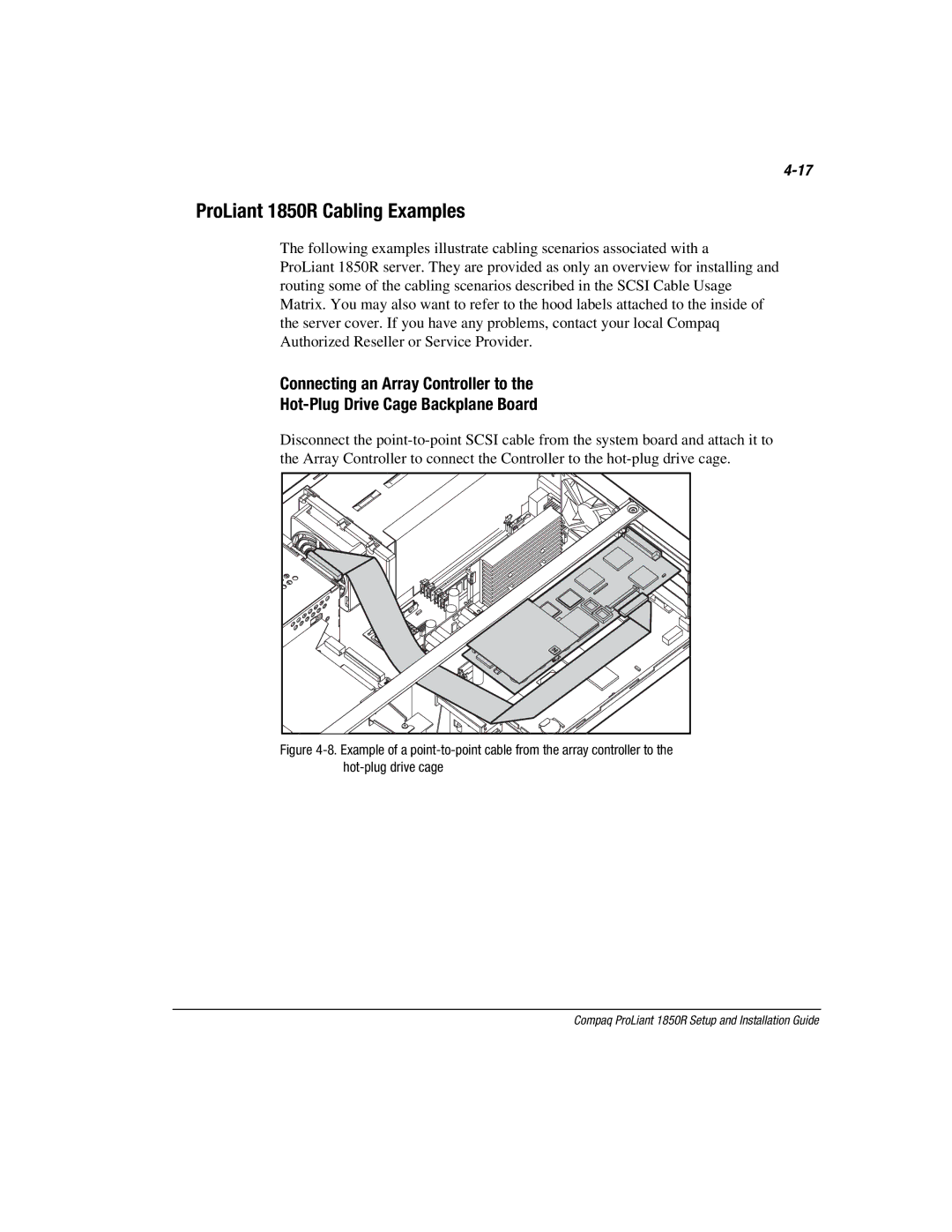 Compaq manual ProLiant 1850R Cabling Examples 