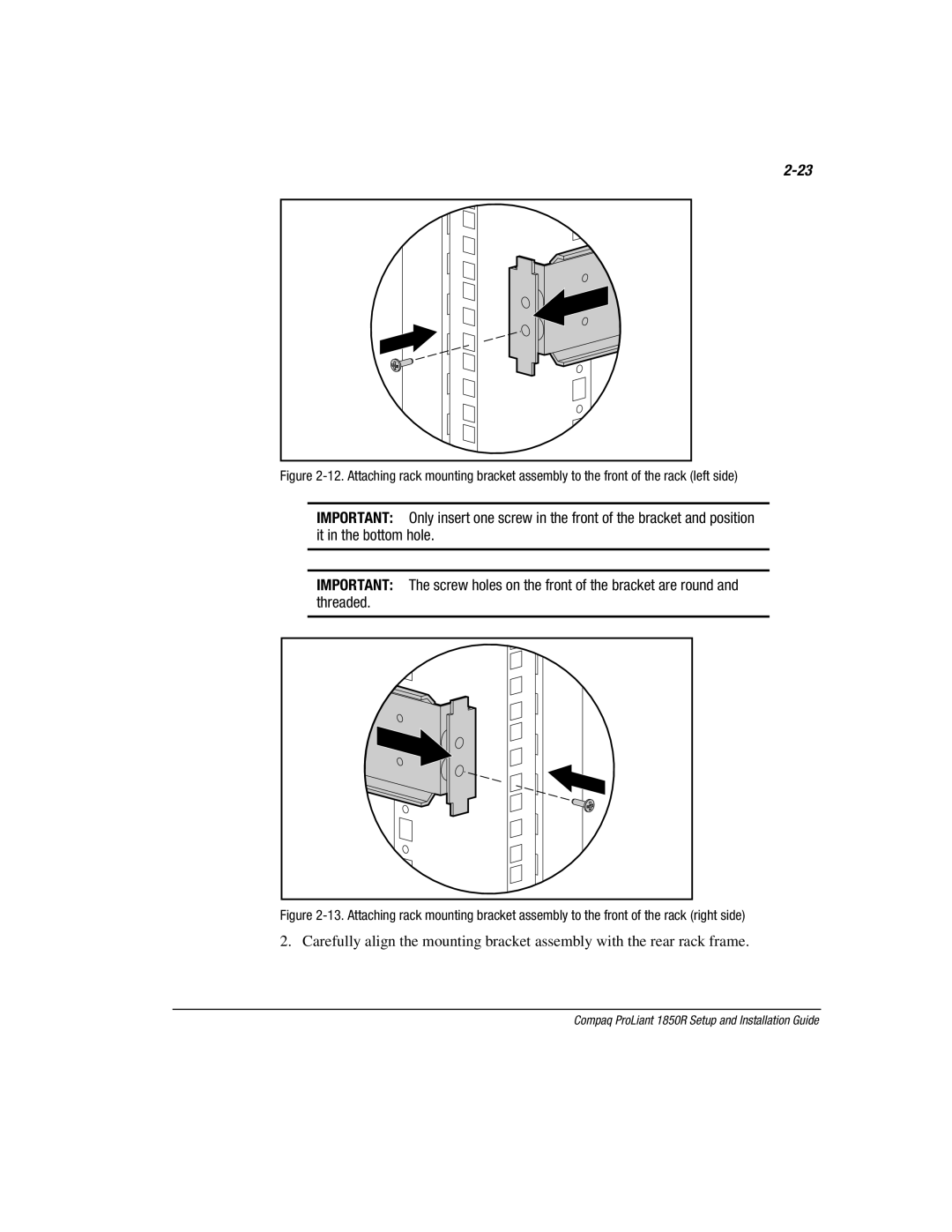 Compaq manual Compaq ProLiant 1850R Setup and Installation Guide 