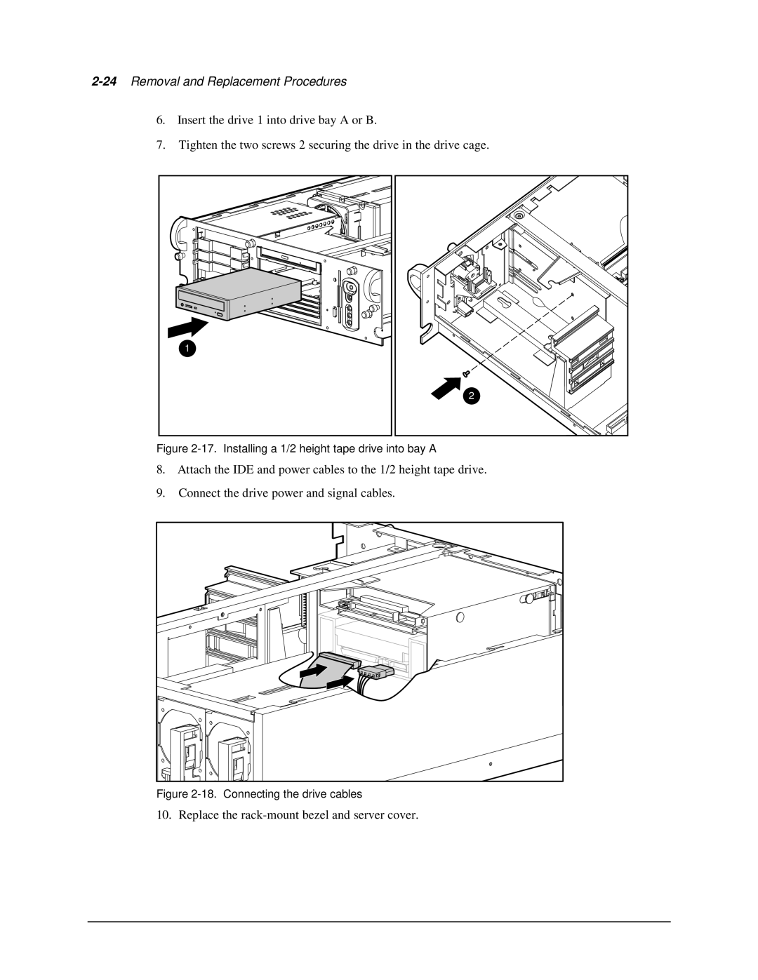 Compaq 1850R manual 24Removal and Replacement Procedures 