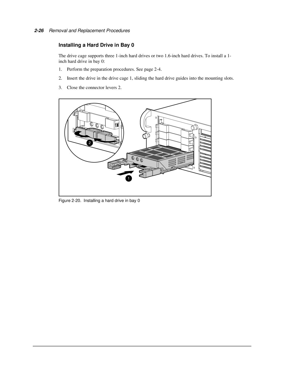 Compaq 1850R manual Installing a Hard Drive in Bay, Installing a hard drive in bay 