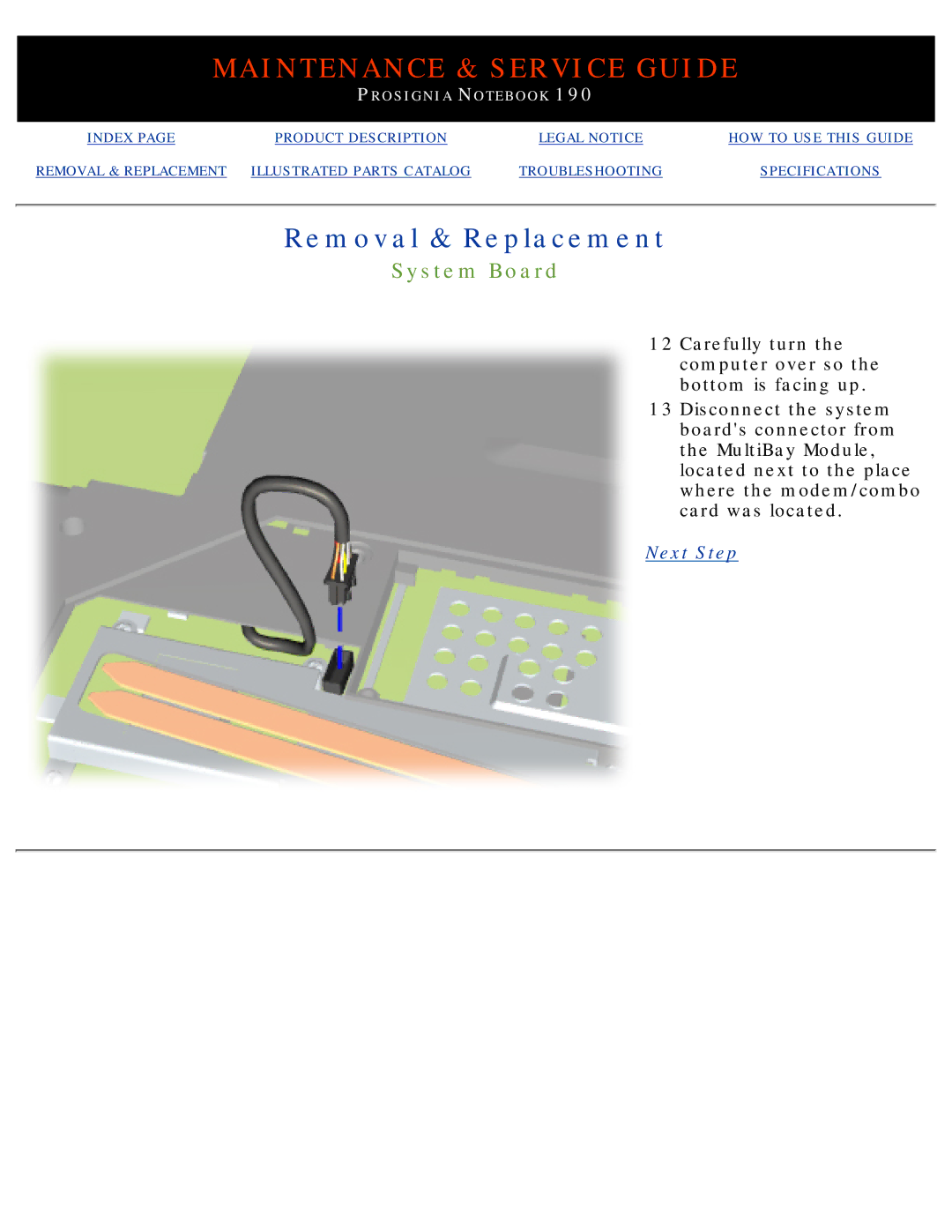 Compaq 190 manual System Board 