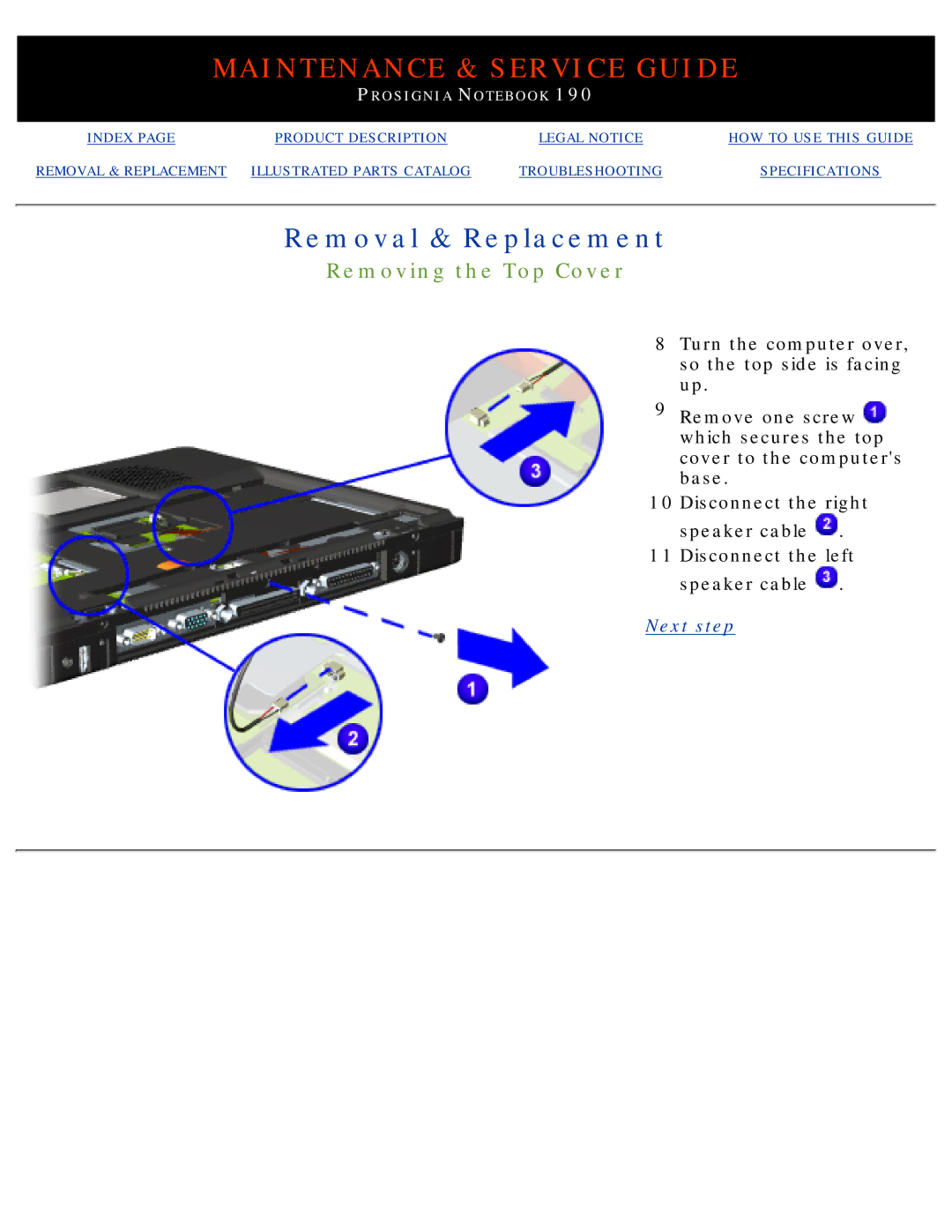 Compaq 190 manual Removing the Top Cover 