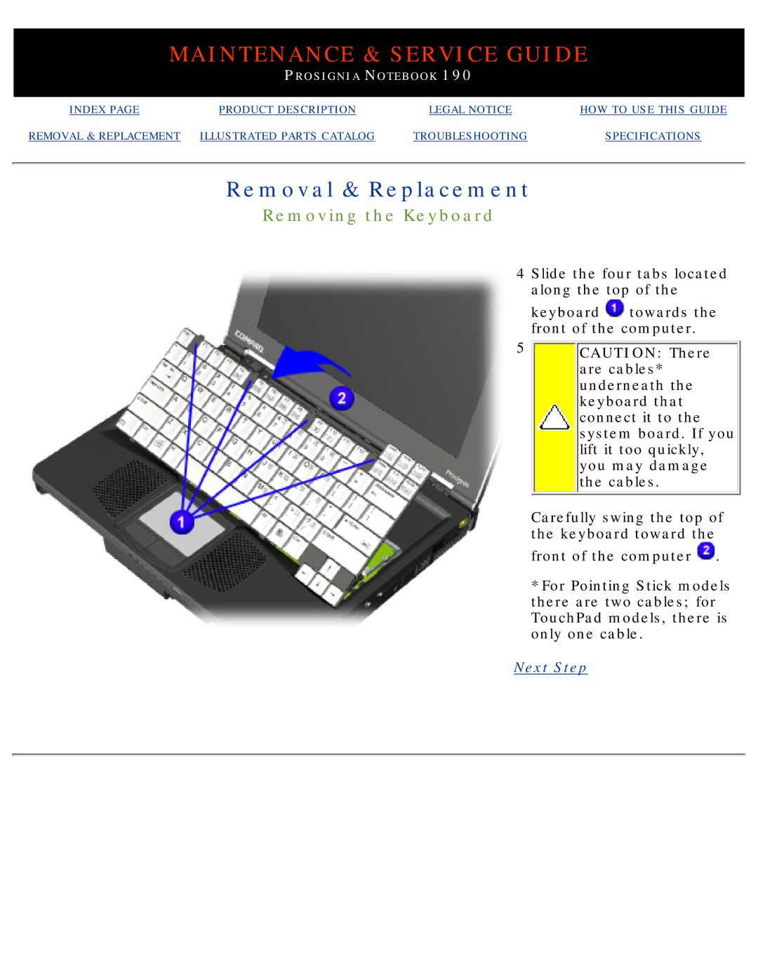 Compaq 190 manual Keyboard towards the front of the computer 