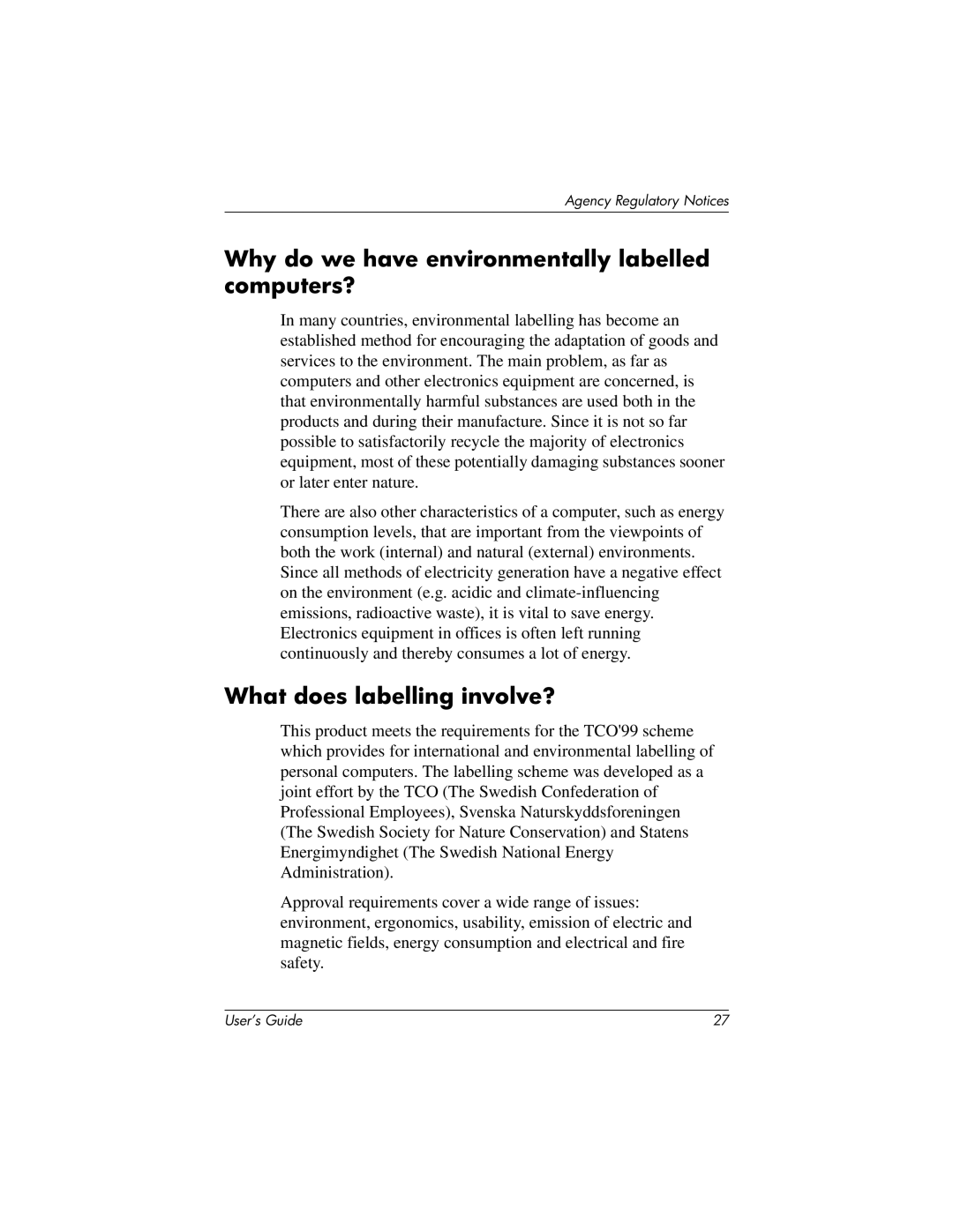 Compaq 2025 manual Why do we have environmentally labelled computers?, What does labelling involve? 