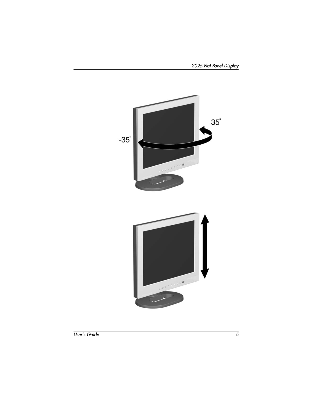 Compaq 2025 manual Flat Panel Display, User’s Guide 