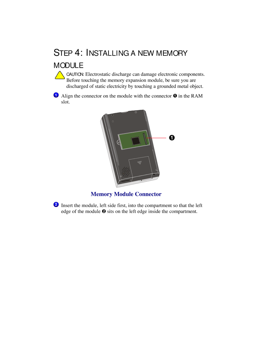 Compaq 2100 manual Installing a NEW Memory Module, Memory Module Connector 