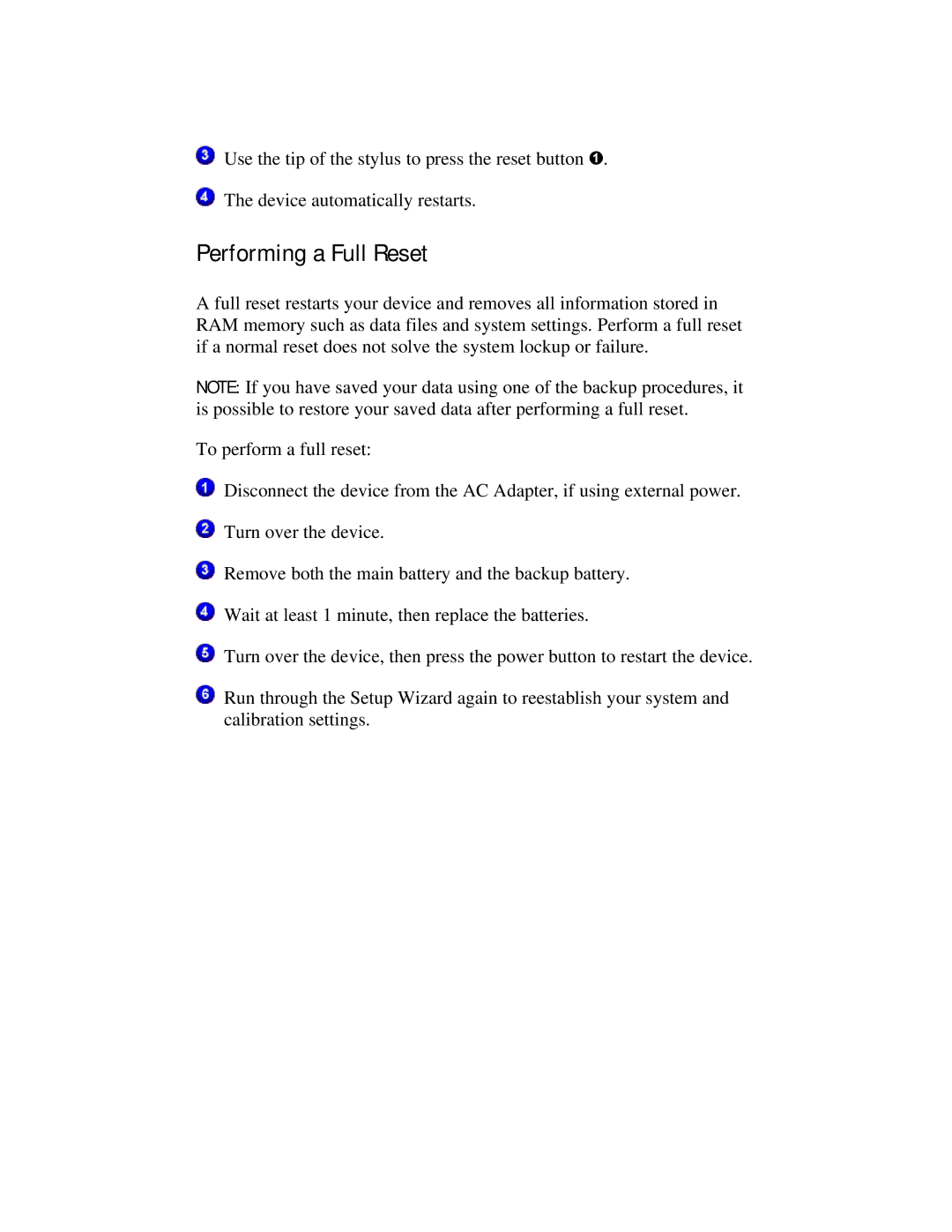 Compaq 2100 manual Performing a Full Reset 