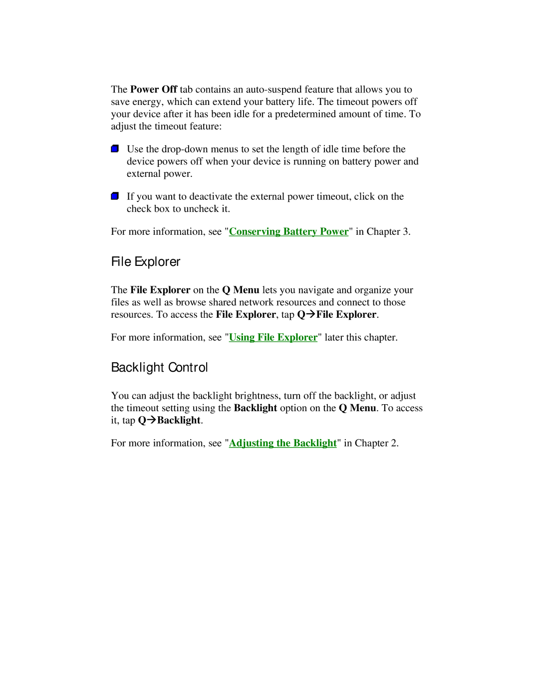 Compaq 2100 manual File Explorer, Backlight Control 