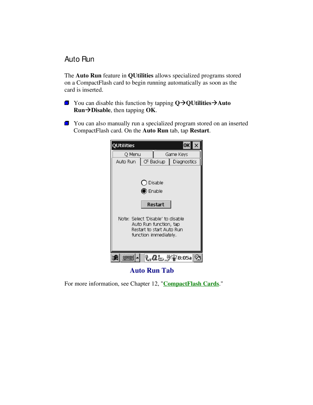 Compaq 2100 manual Auto Run Tab 