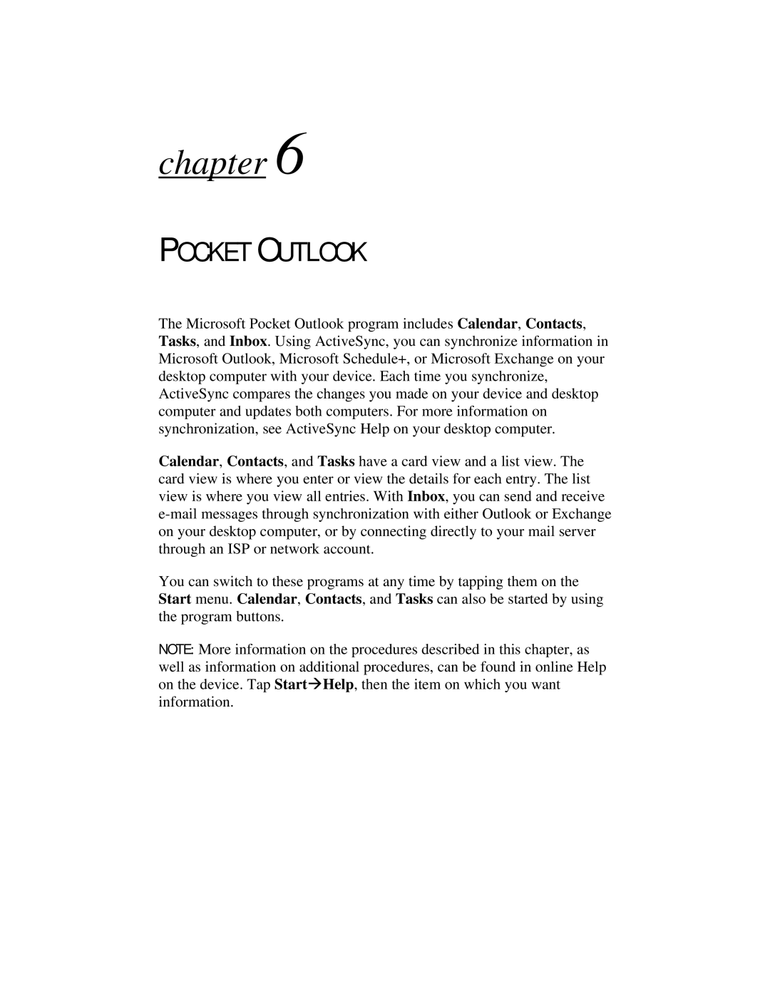 Compaq 2100 manual Pocket Outlook 