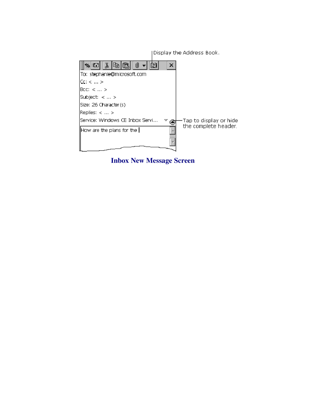 Compaq 2100 manual Inbox New Message Screen 