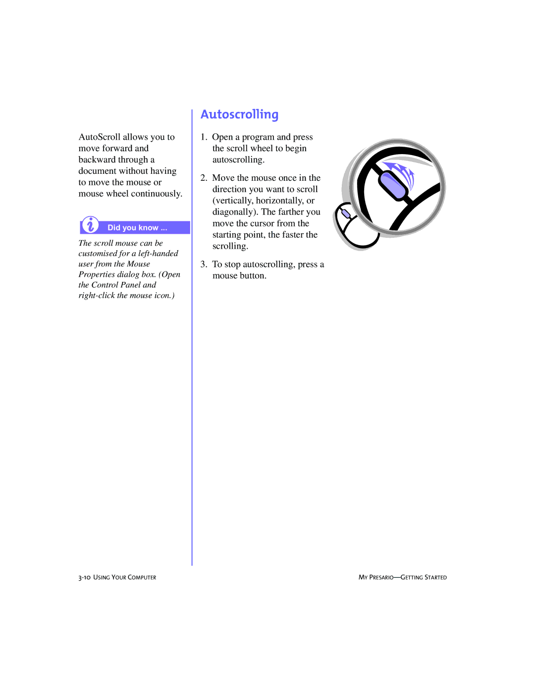 Compaq 228399-373 manual Autoscrolling 