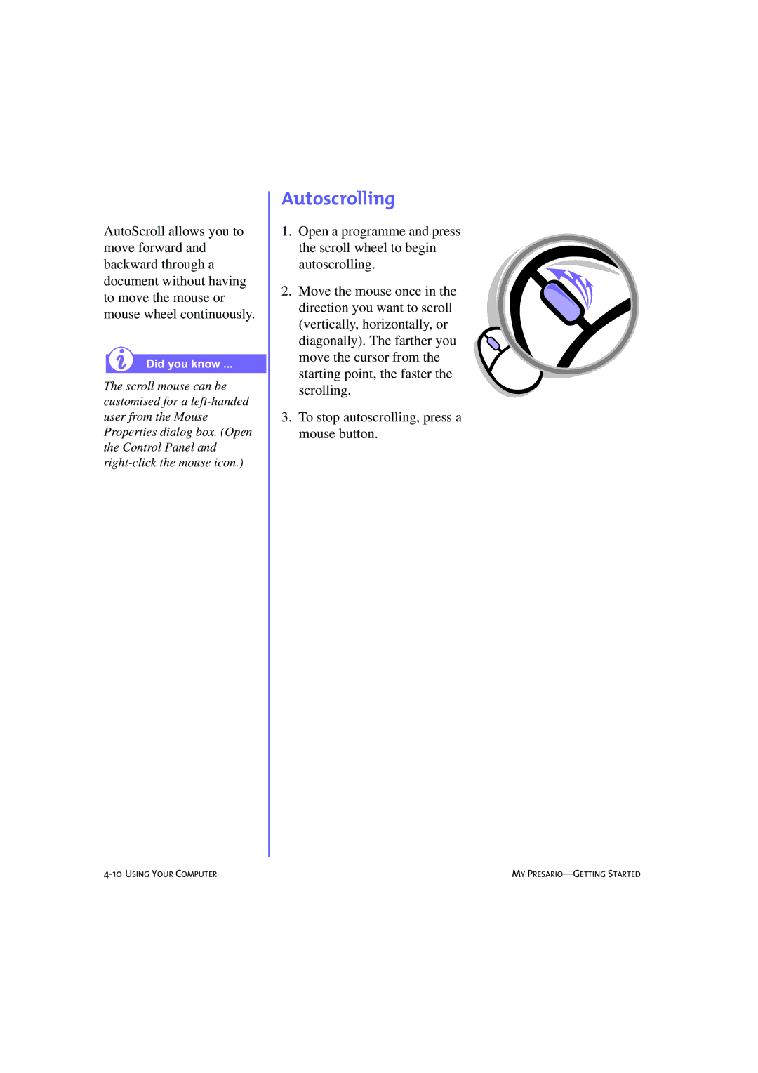 Compaq 233789-371 manual Autoscrolling 