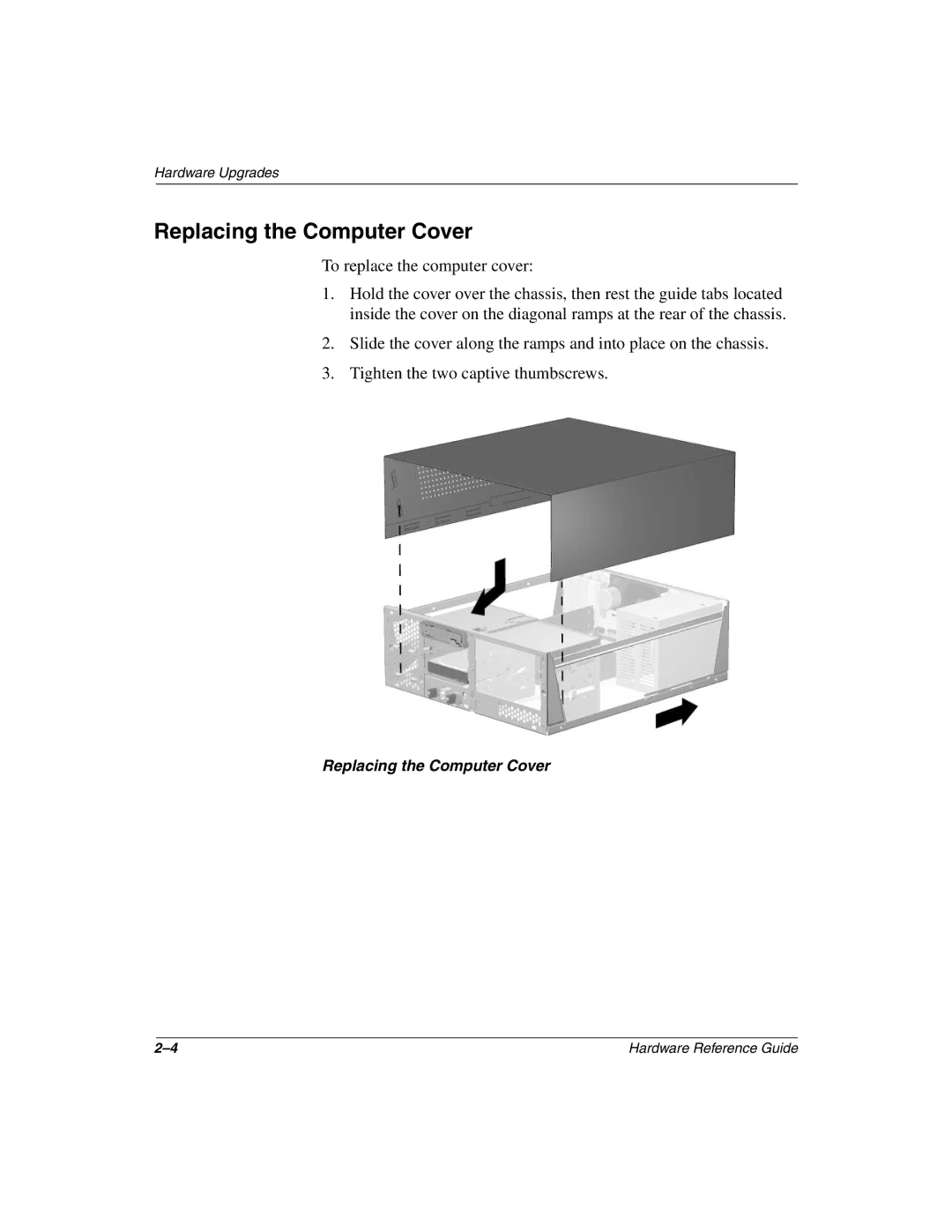 Compaq 243850-002 manual Replacing the Computer Cover 