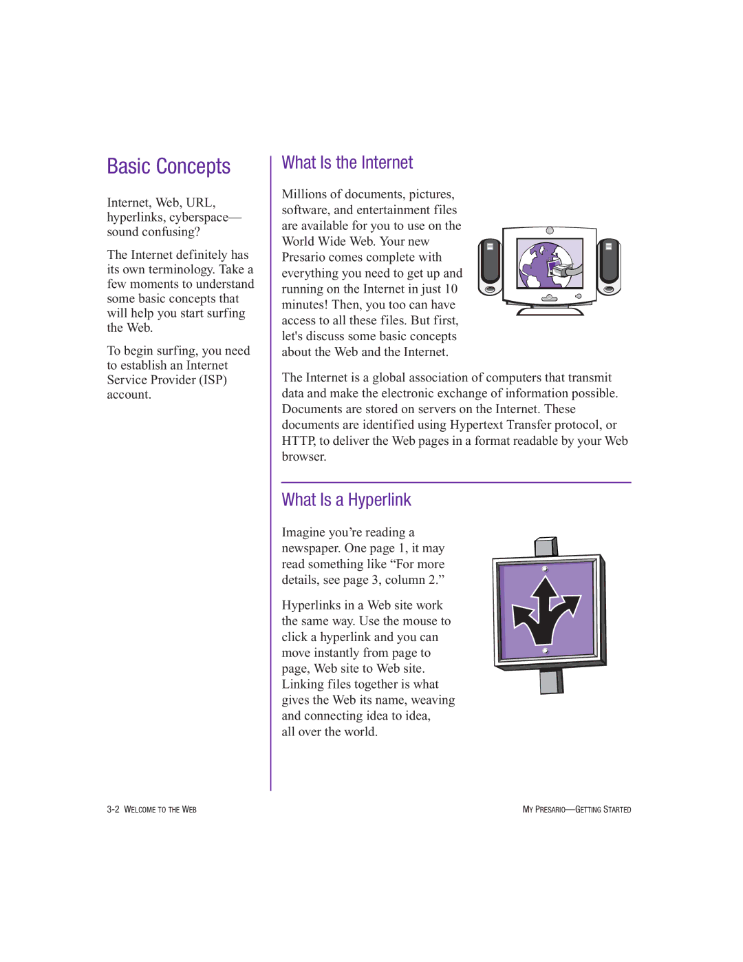 Compaq 250029-001 manual Basic Concepts, What Is the Internet?, What Is a Hyperlink? 