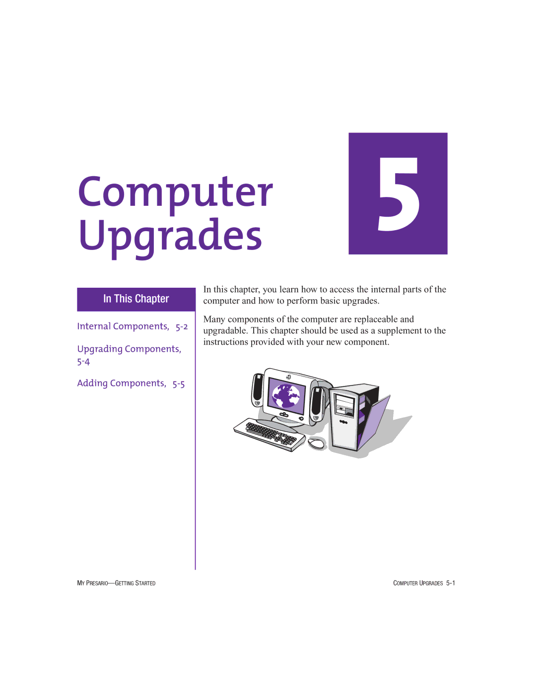 Compaq 250029-001 manual Computer 5 Upgrades 