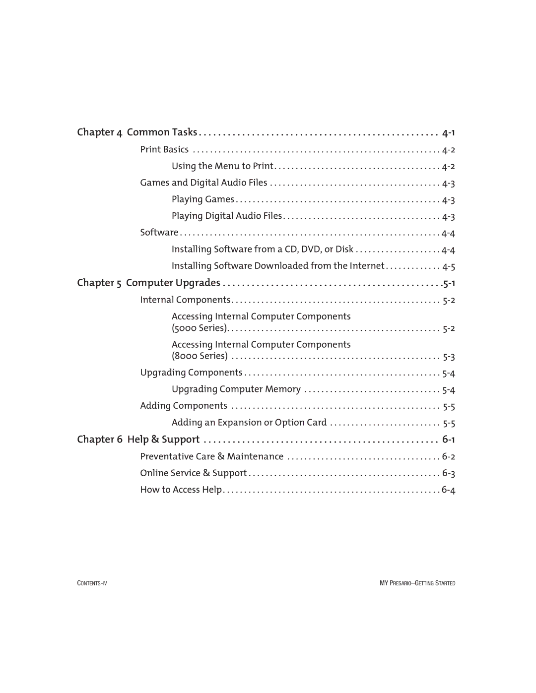 Compaq 250029-001 manual Common Tasks 