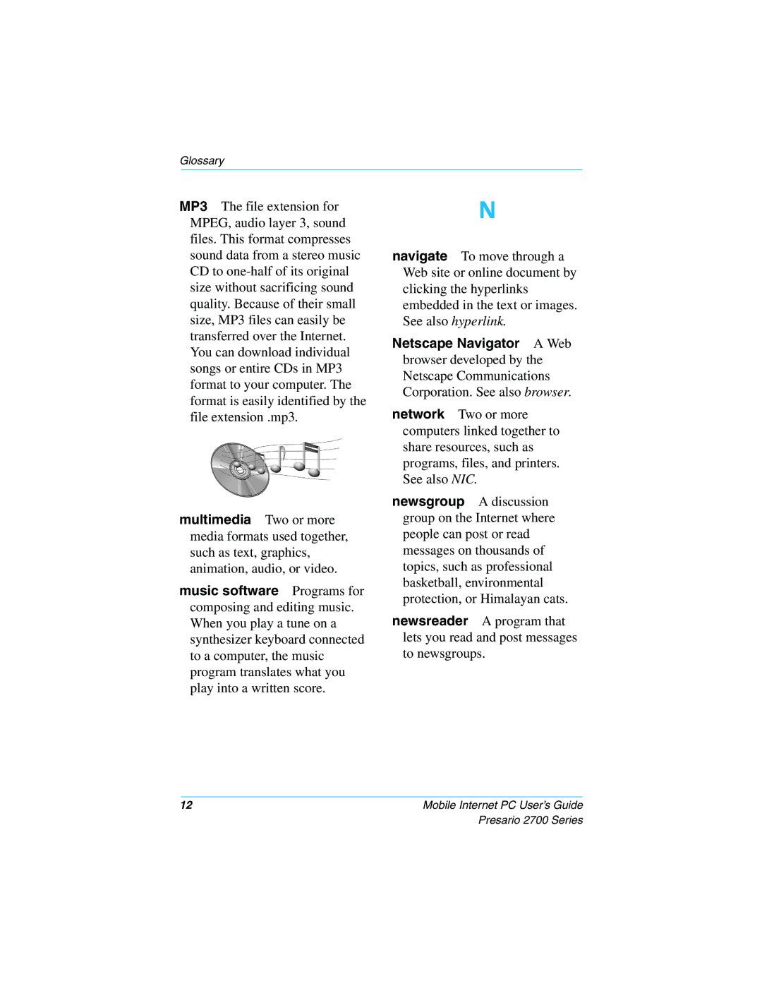 Compaq 2700 manual Glossary 