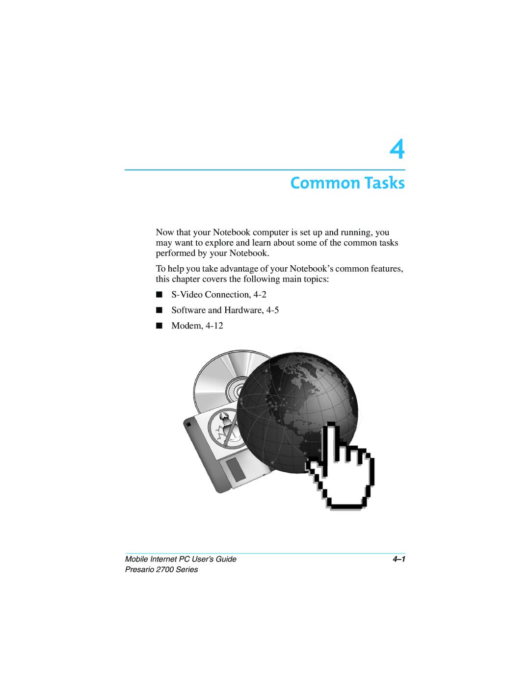 Compaq 2700 manual Common Tasks 