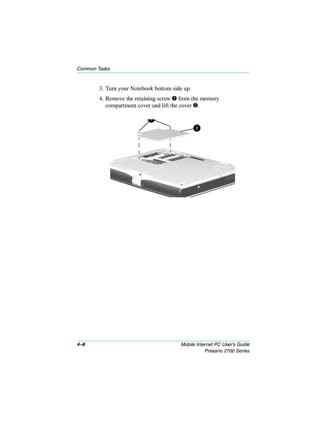 Compaq 2700 manual Cad goes here 