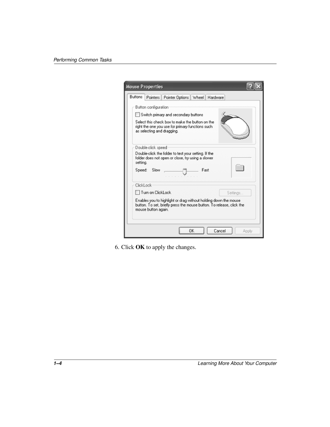 Compaq 277958-001 manual Click OK to apply the changes 