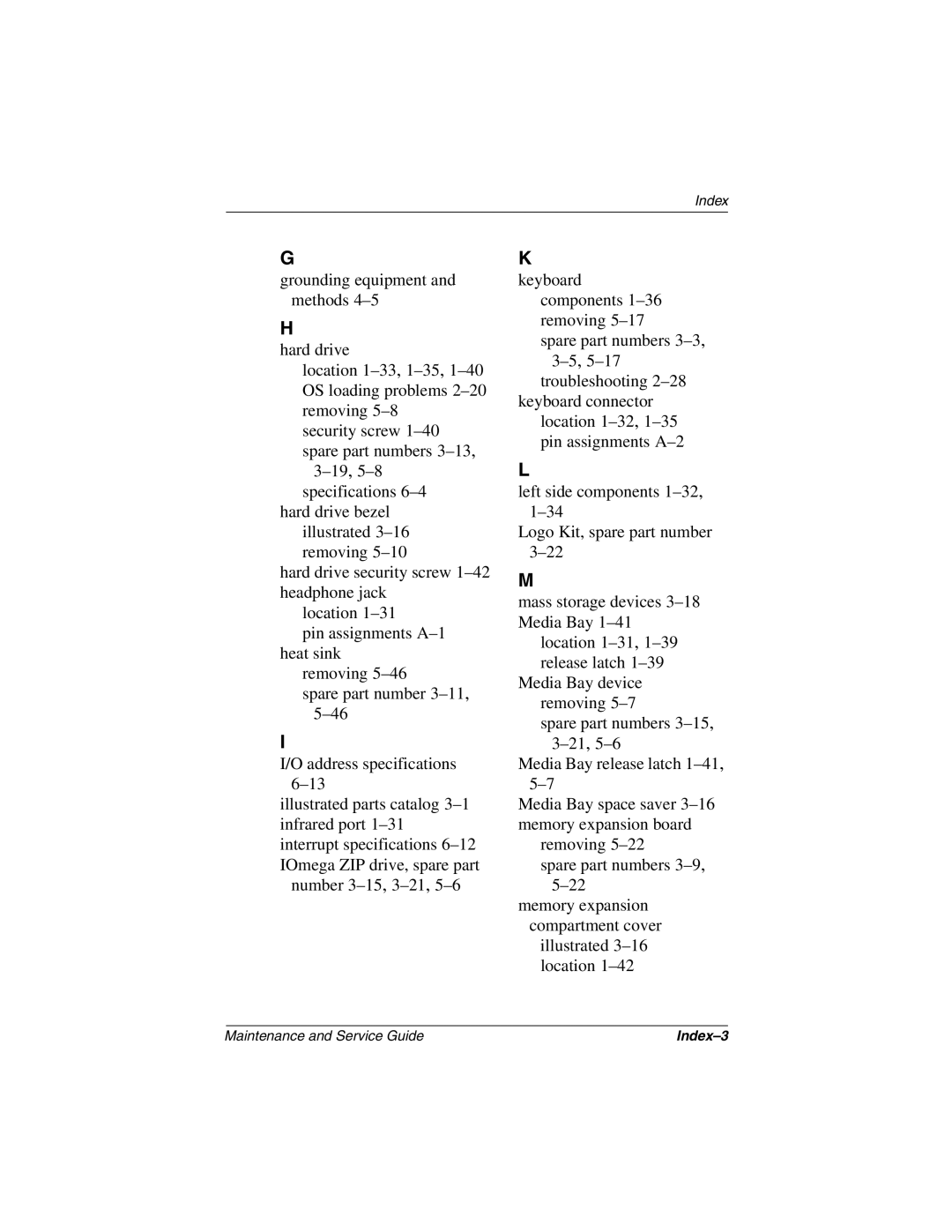 Compaq 279362-002 manual Index-3 