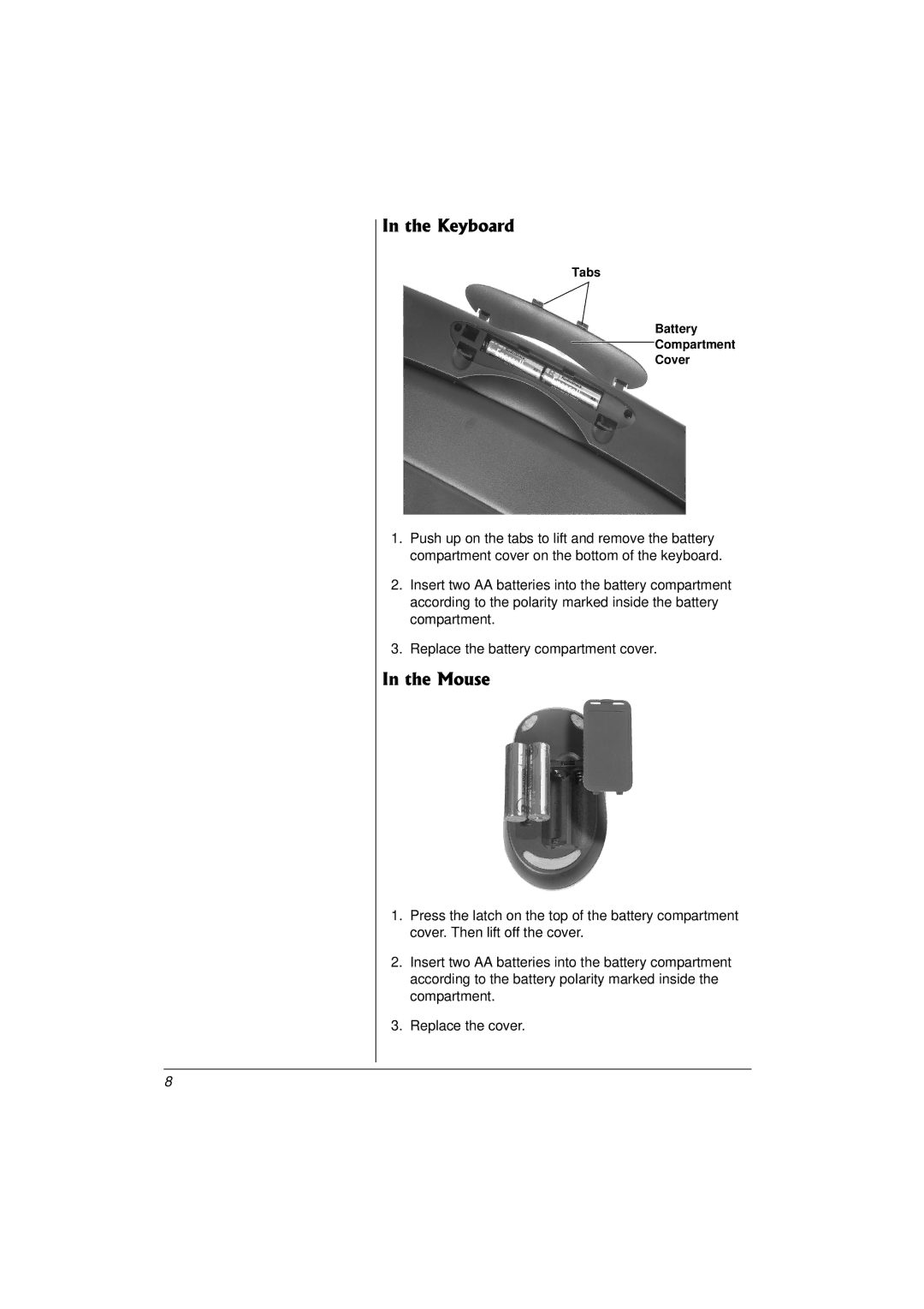 Compaq 27MHz owner manual Keyboard, Mouse 