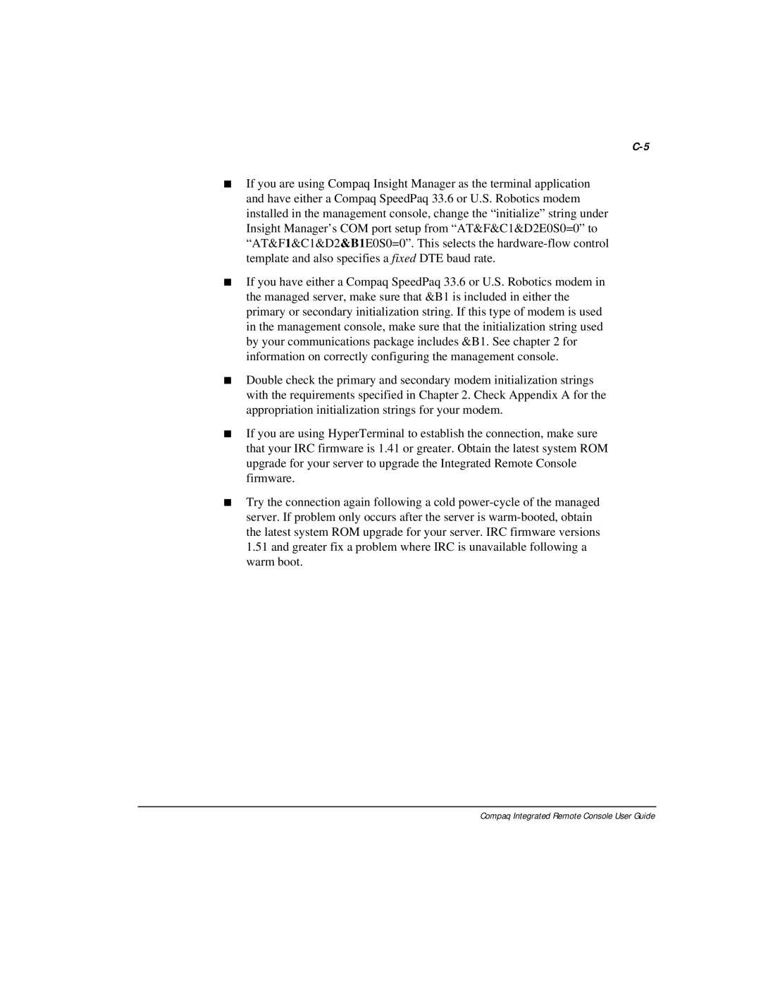 Compaq 281862-002 manual Compaq Integrated Remote Console User Guide 