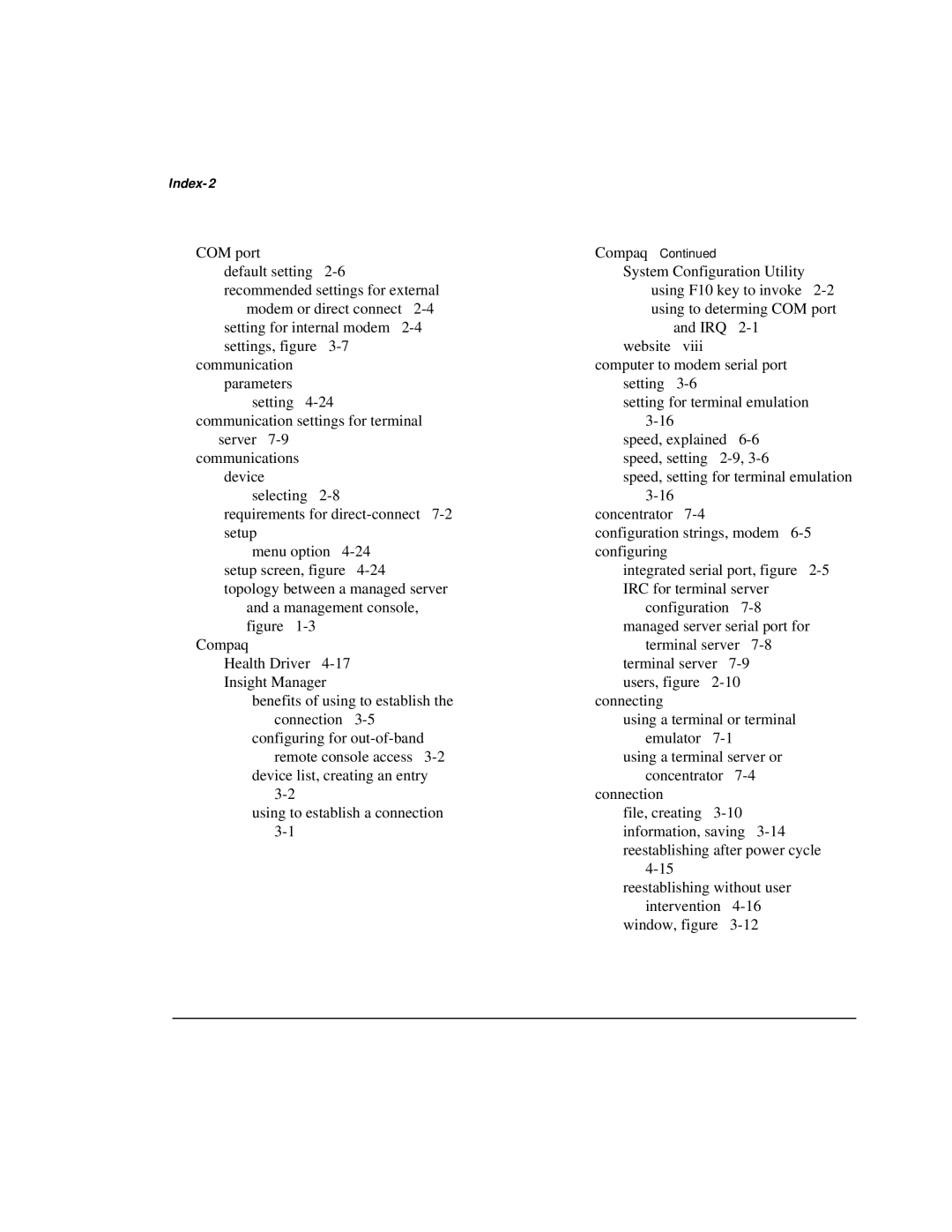 Compaq 281862-002 manual Index-2 