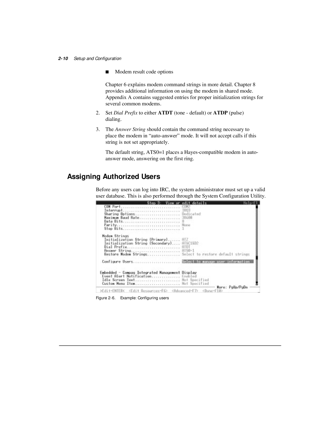 Compaq 281862-002 manual Assigning Authorized Users, 10Setup and Configuration 