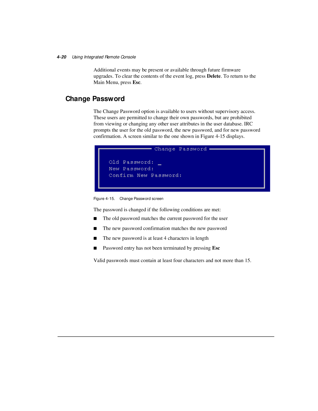 Compaq 281862-002 manual Change Password, 20Using Integrated Remote Console 