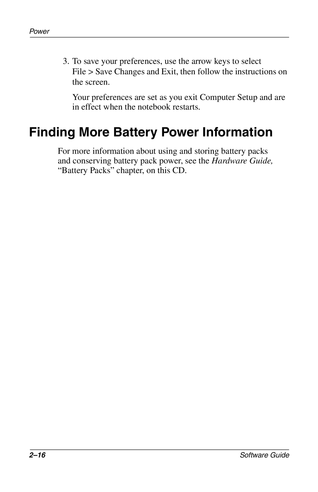 Compaq 285558-001 manual Finding More Battery Power Information 