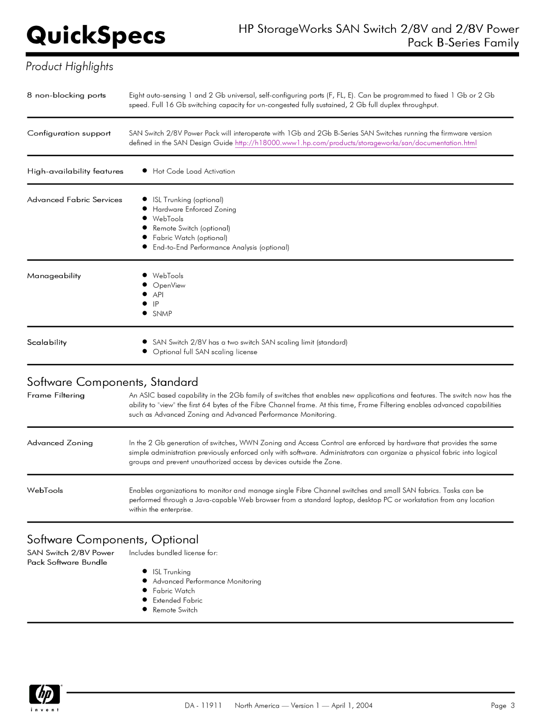 Compaq 2/8V manual Product Highlights 