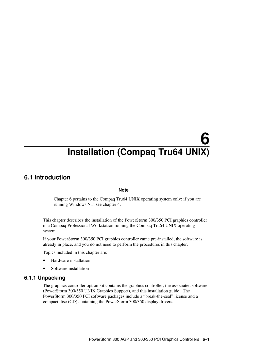 Compaq 300 manual Installation Compaq Tru64 Unix, Introduction 