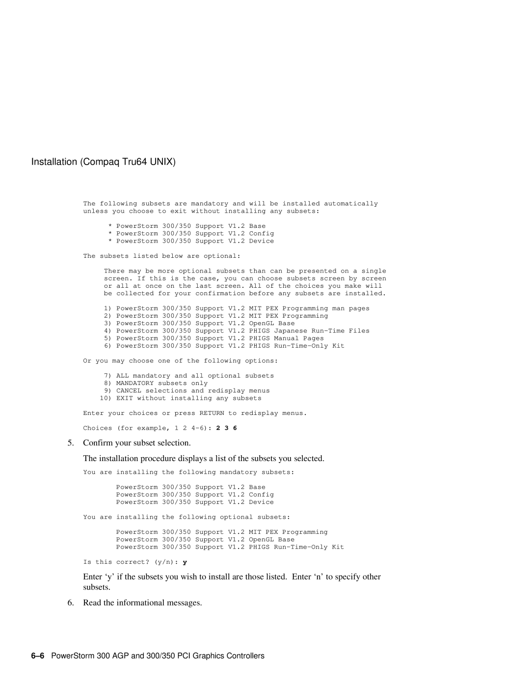 Compaq manual 6PowerStorm 300 AGP and 300/350 PCI Graphics Controllers 