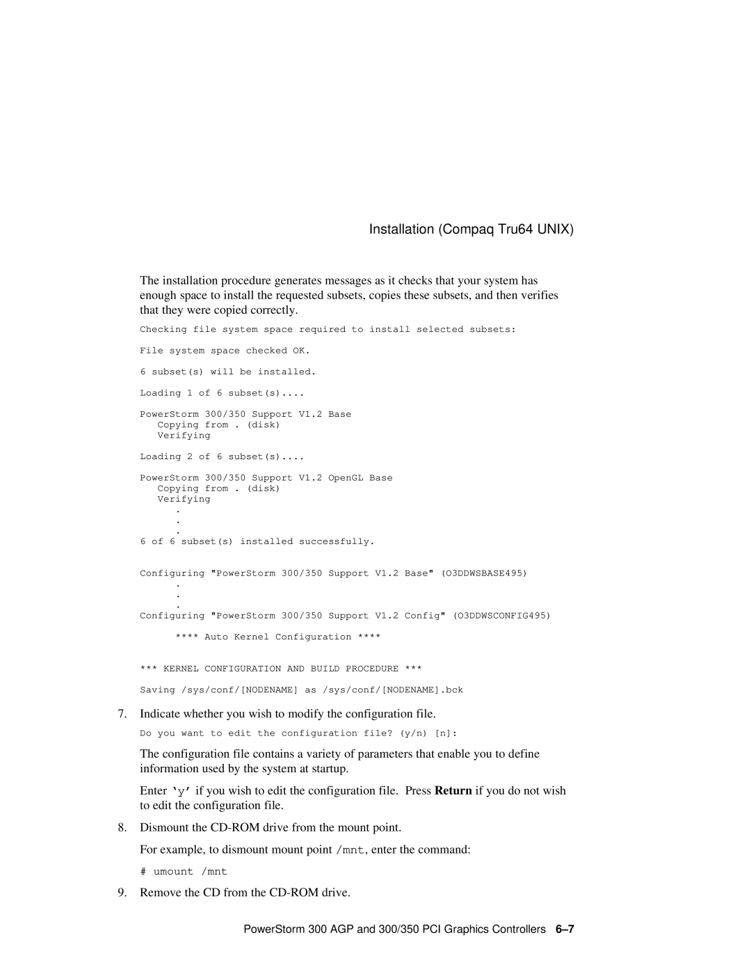 Compaq 300 manual Indicate whether you wish to modify the configuration file 