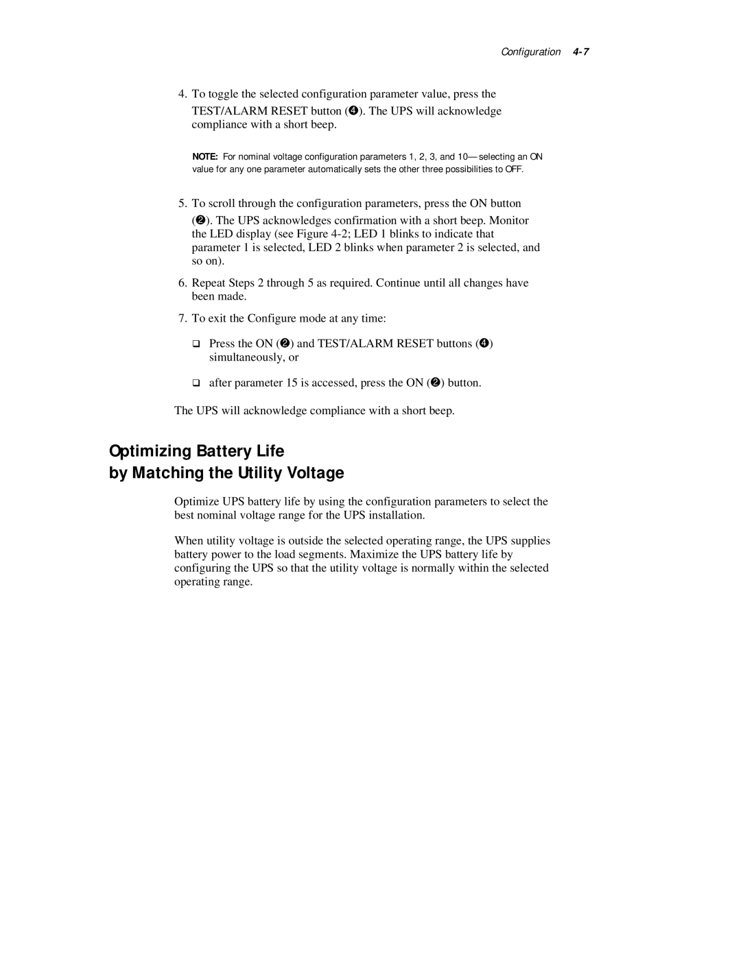 Compaq 3000 Series manual Optimizing Battery Life By Matching the Utility Voltage 