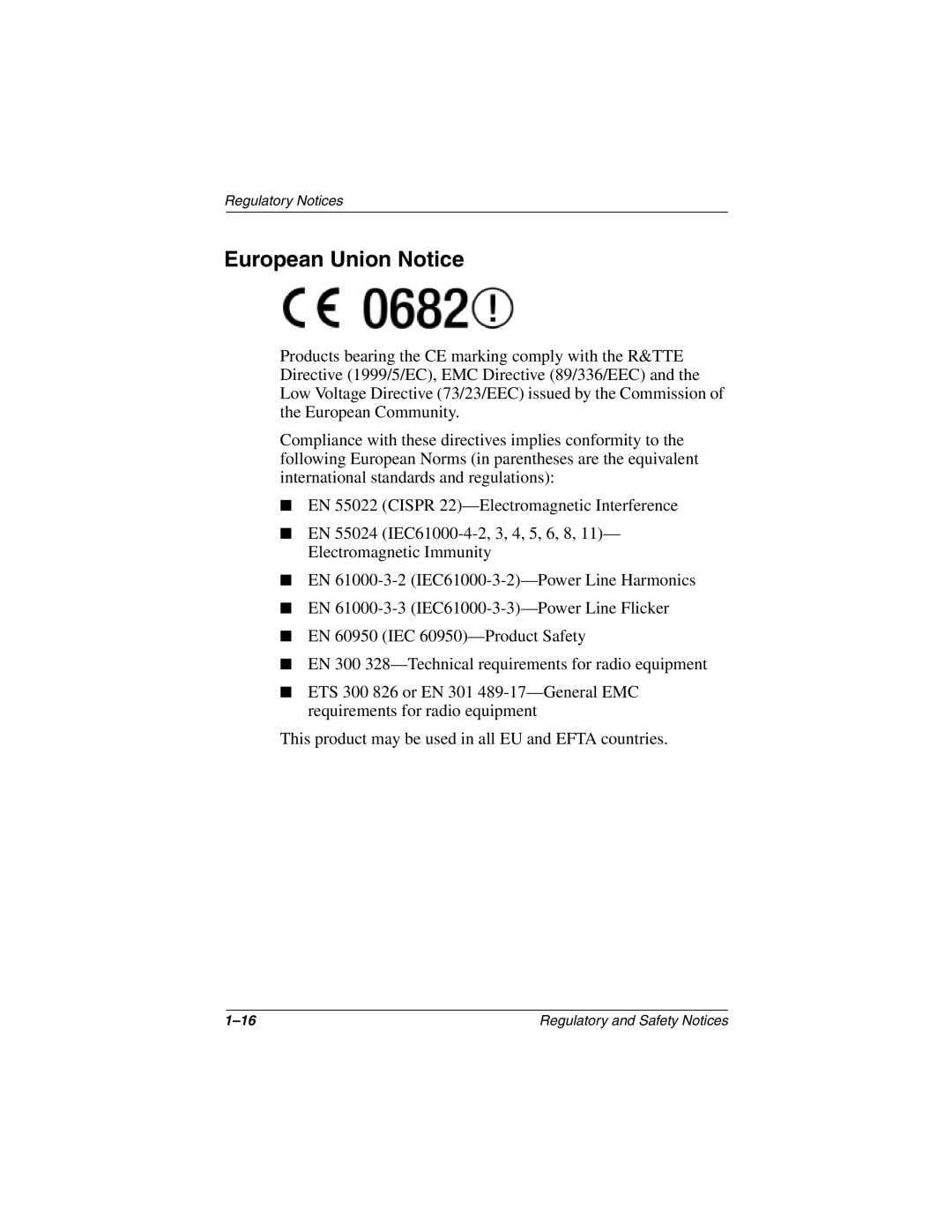 Compaq 3000 Series manual European Union Notice 