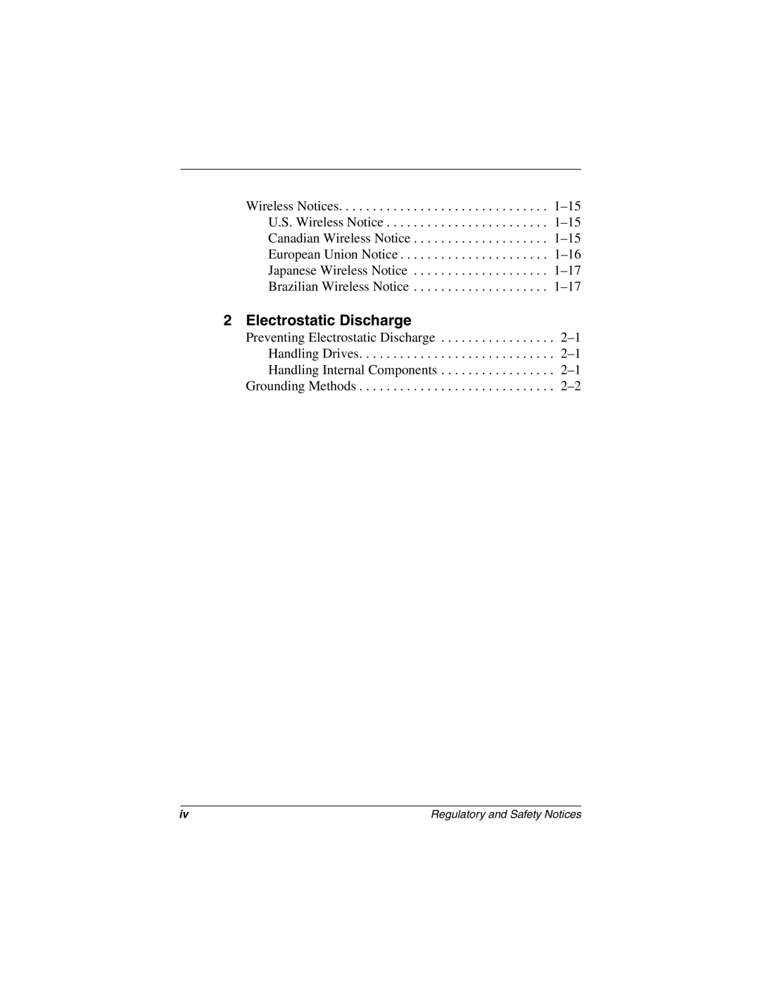 Compaq 3000 Series manual Electrostatic Discharge 