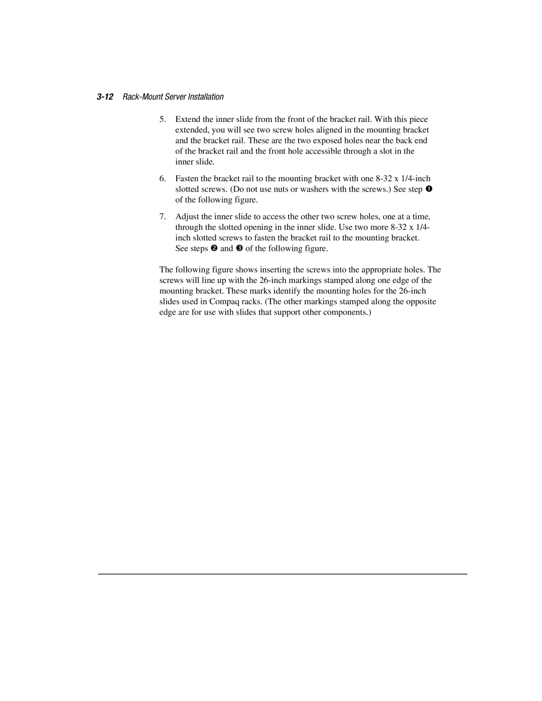 Compaq 3000 manual 12Rack-Mount Server Installation 