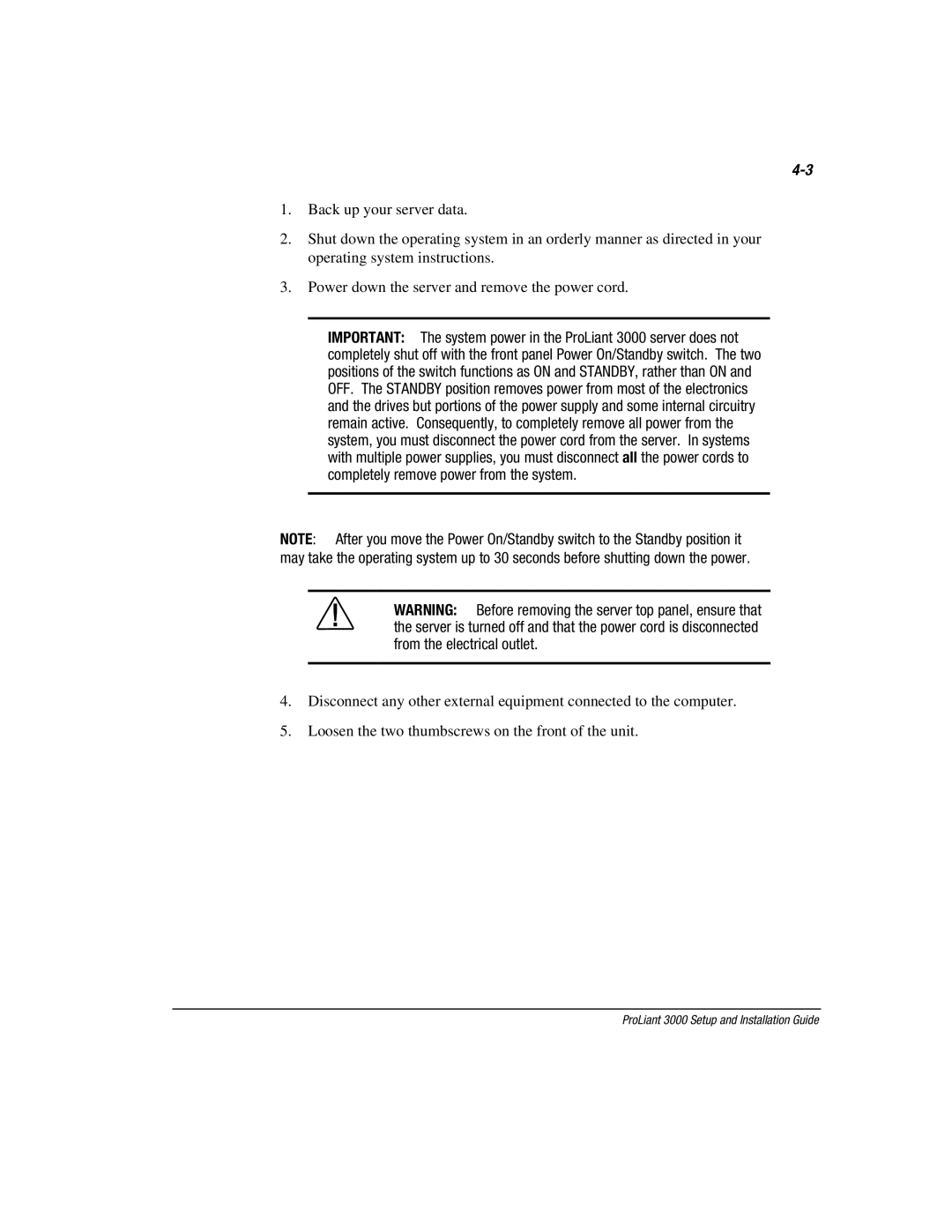 Compaq manual ProLiant 3000 Setup and Installation Guide 