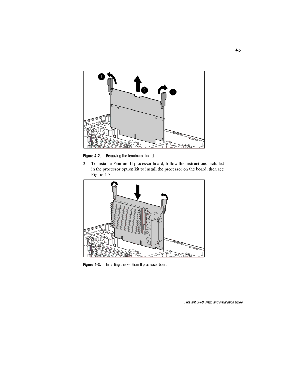 Compaq 3000 manual Removing the terminator board 