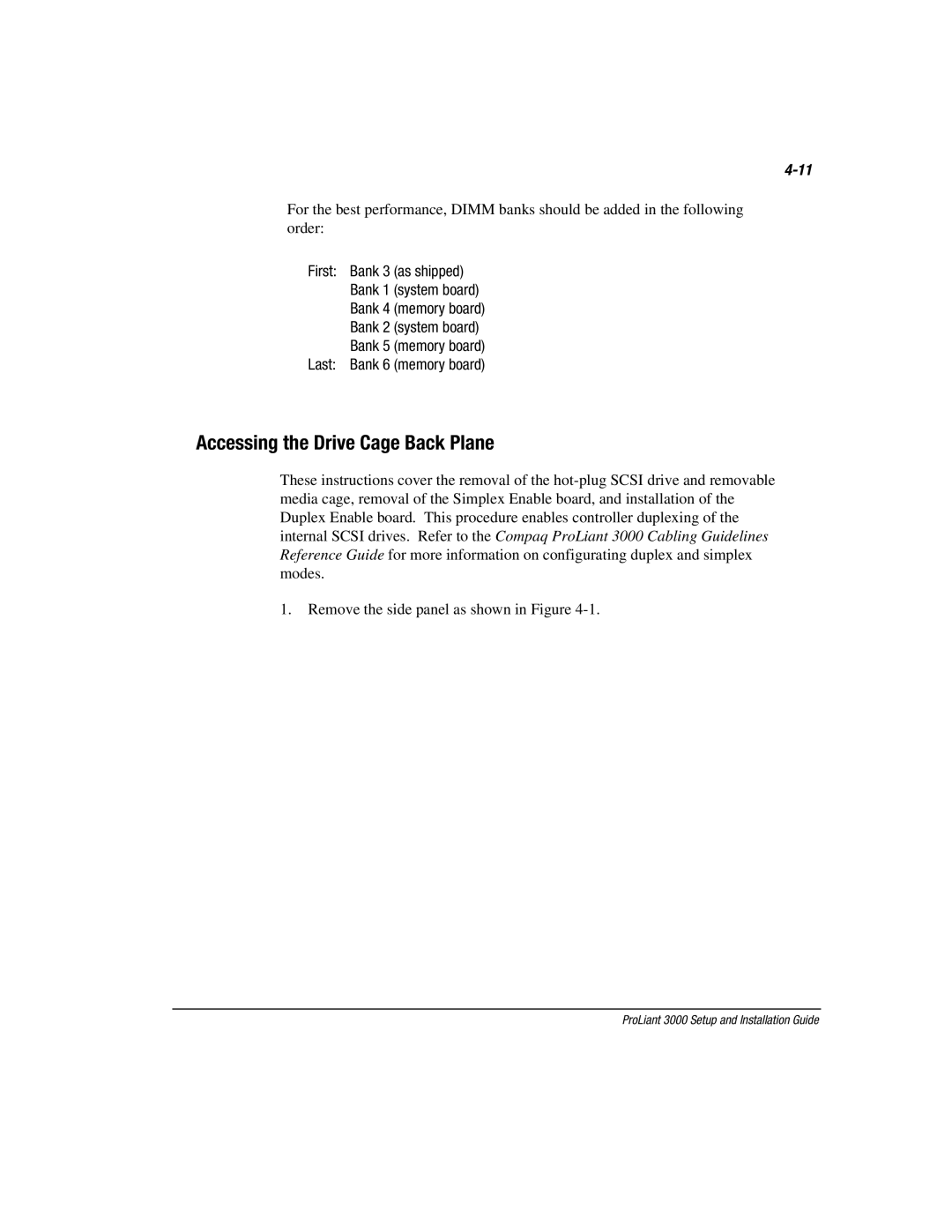 Compaq 3000 manual Accessing the Drive Cage Back Plane 