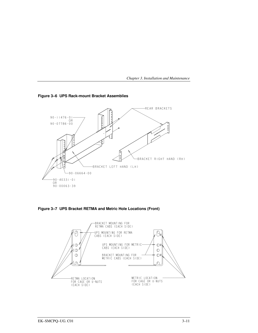 Compaq 3000 manual UPS Rack-mount Bracket Assemblies 